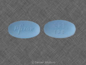 Pill CDT 108 Pfizer Blue Elliptical/Oval is Caduet