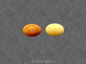 Pill 93 657 Orange & Yellow Oval is Calcitriol