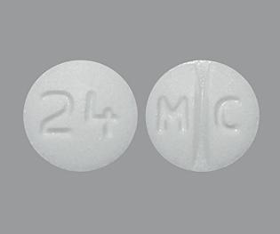 Pill M C 24 White Round is Candesartan Cilexetil