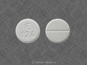 Pill E 124 White Round is Captopril