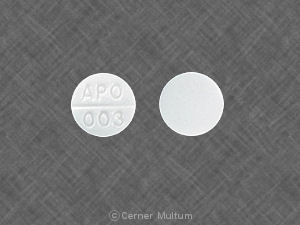 Pill APO 003 White Round is Captopril