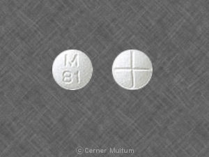 Captopril and hydrochlorothiazide 25 mg / 15 mg M 81