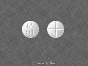 Captopril and hydrochlorothiazide 25 mg / 15 mg M 81