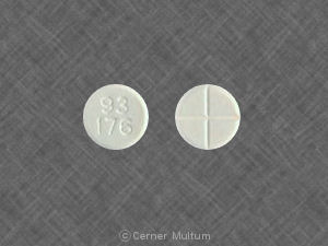 Pill 93 176 White Round is Captopril and Hydrochlorothiazide