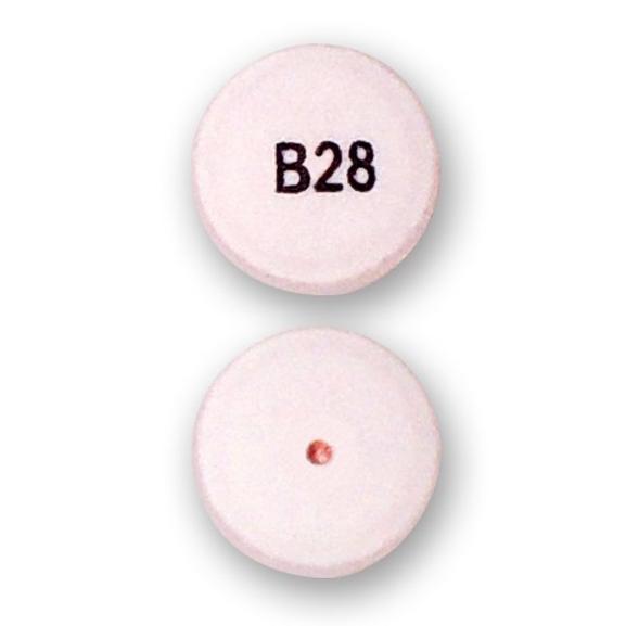 Pill B28 White Round is Carbamazepine Extended-Release