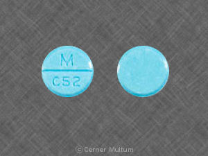 Pill M C52 Blue Round is Carbidopa and Levodopa (Orally Disintegrating)