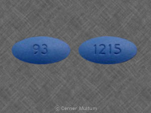 Pill 93 1215 Blue Elliptical/Oval is Cefaclor ER