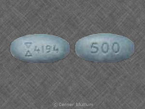 Pill Logo 4194 500 Blue Oval is Cefaclor CD