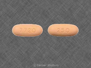 Pill 250 7720 Orange Oval is Cefzil