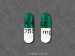 Cephalexin monohydrate 250 mg A 42 250 mg