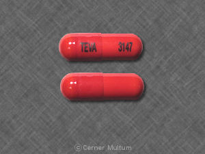 Cephalexin monohydrate 500 mg TEVA 3147