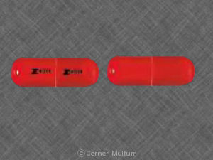 Pill Z4074 Z4074 Red Capsule-shape is Cephalexin Monohydrate