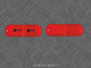 Pill Z4074 Z4074 Red Capsule/Oblong is Cephalexin Monohydrate