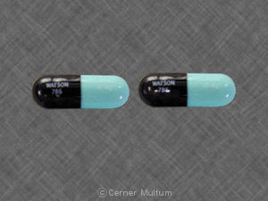Pill WATSON 786 10 mg Black & Green Capsule-shape is Chlordiazepoxide Hydrochloride