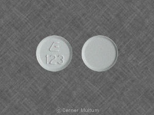 Pill E 123 White Round is Cilostazol