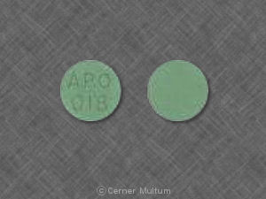 Pill APO 018 Green Round is Cimetidine