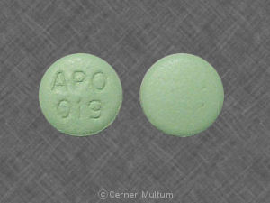 Pill APO 019 Green Round is Cimetidine