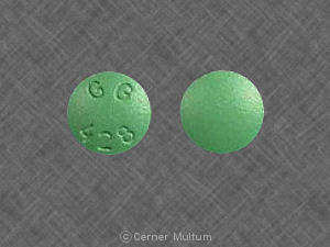 Pill GG 428 Green Round is Cimetidine