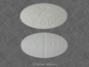 Pill Z 800 77 11 White Elliptical/Oval is Cimetidine