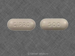Pill CIPRO 500 White Oval is Cipro