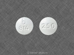 Pill b 814 250 White Round is Ciprofloxacin Hydrochloride