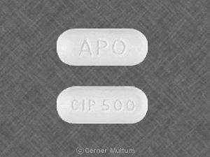 Ciprofloxacin hydrochloride 500 mg APO CIP 500