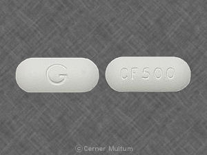 Ciprofloxacin hydrochloride 500 mg G CF 500