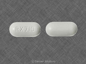 Pill RX710 White Oval is Ciprofloxacin Hydrochloride