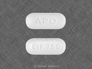 Ciprofloxacin hydrochloride 750 mg APO CIP 750