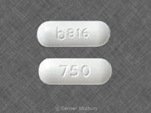 Pill b816 750 White Oval is Ciprofloxacin Hydrochloride