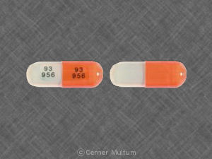 Pill 93 956 93 956 Orange & White Capsule-shape is Clomipramine Hydrochloride