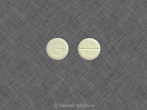 Pill G CN 0.5 White Round is Clonazepam