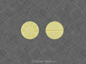 Pill WATSON 746 Yellow Round is Clonazepam