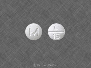 Pill C 15 M White Round is Clonazepam