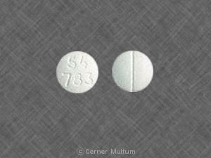 Pill 54 783 White Round is Codeine Sulfate