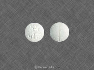 Pill 54 412 White Round is Codeine Sulfate