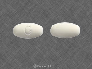 Pill G White Elliptical/Oval is Colestipol Hydrochloride