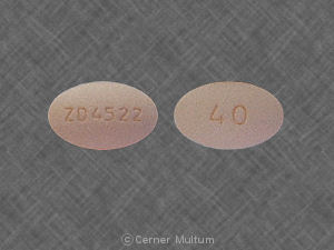 Pill ZD4522 40 Pink Elliptical/Oval is Crestor