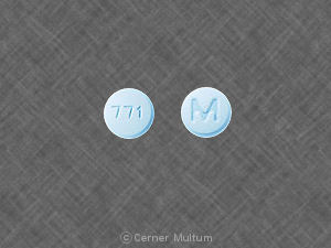 Pill M 771 Blue Round is Cyclobenzaprine Hydrochloride