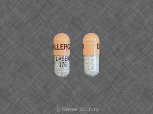 Pill DALLERGY JR LASER 176 Orange Capsule/Oblong is Dallergy JR