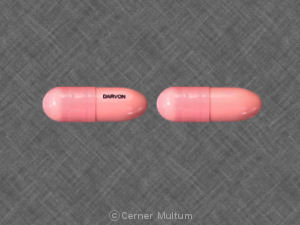 Pill DARVON Pink Capsule/Oblong is Darvon