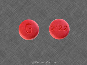 Pill G 2122 Red Round is Demeclocycline Hydrochloride