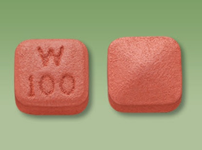 Pill W 100 Orange Four-sided is Desvenlafaxine Succinate Extended-Release