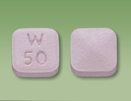 Pill W 50 Pink Four-sided is Desvenlafaxine Succinate Extended-Release