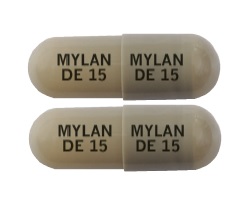 Pill MYLAN DE 15 MYLAN DE 15 Gray Capsule/Oblong is Dexmethylphenidate Hydrochloride Extended-Release