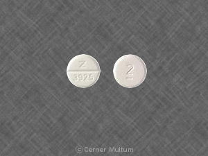 Pill Z 3925 2 White Round is Diazepam
