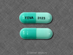 Pill 93 3123 93 3123 Green Capsule-shape is Dicloxacillin Sodium