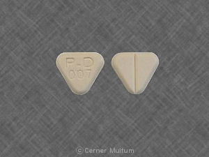 Pill Imprint P-D 007 (Dilantin Infatabs 50 mg)