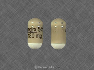 Pill Andrx 549 180 mg Gray & White Capsule/Oblong is Diltia XT