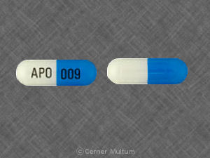 Pill APO 009 Blue & White Capsule-shape is Dilt-CD